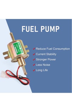 Excefore Universal 12V Heavy Duty Electric Fuel Pump Metal Solid Petrol For Motorcycle Carburetor ATV Trucks Boats For Gasoline or Diesel Engine  - Image 4