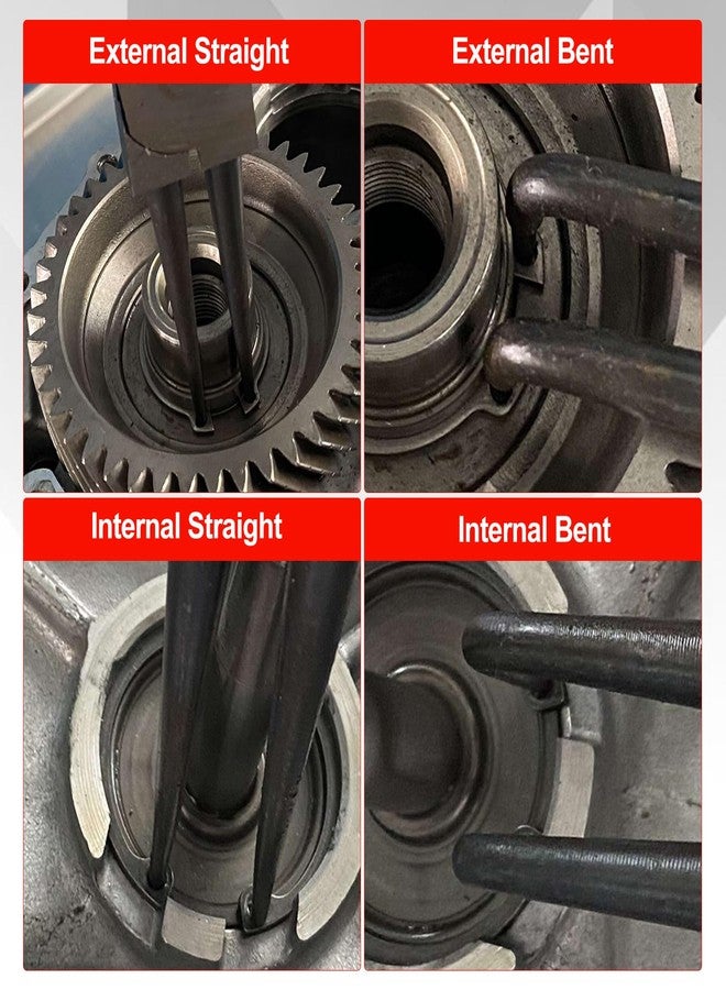 طقم كماشة حلقية سناب من ليونتول، مكون من 4 قطع، مقاس 7 بوصات، كماشة حلقية داخلية وخارجية، ذات فك مستقيم ومثني، كماشة حلقية قفل، قطر الطرف 0.07 بوصة، كماشة حلقية على شكل حرف C لإزالة الحلقات، مع حقيبة تخزين - Image 4