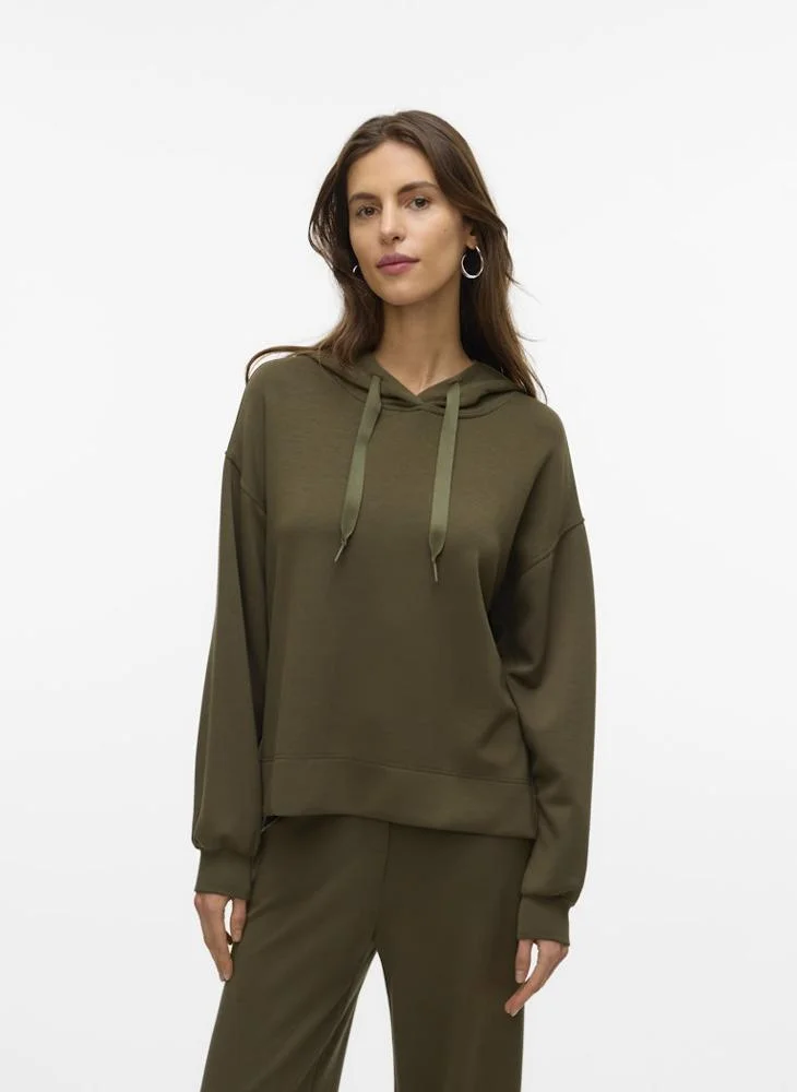 VERO MODA V-Neck Long Sleeve Hoodie