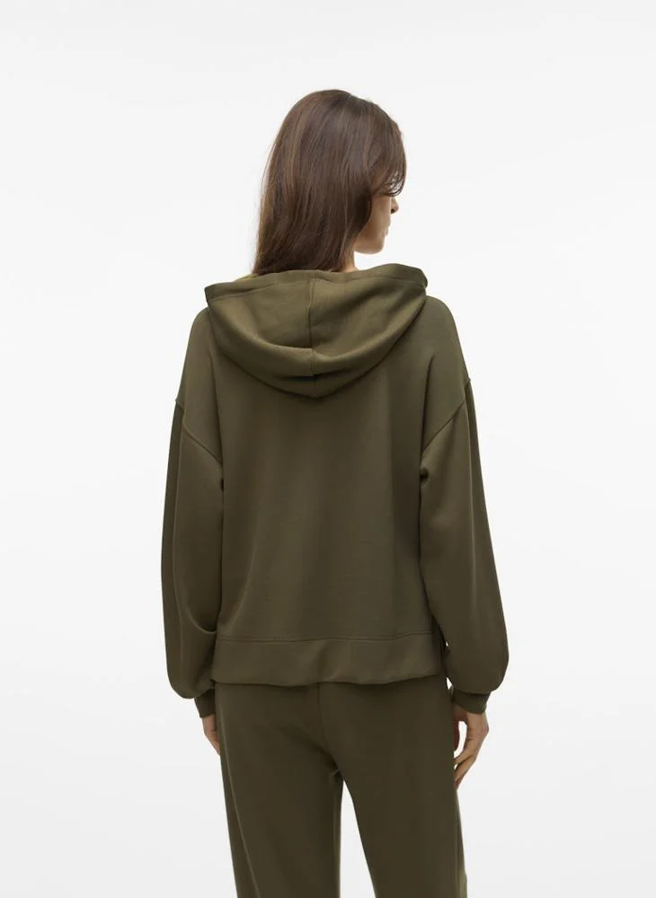VERO MODA V-Neck Long Sleeve Hoodie