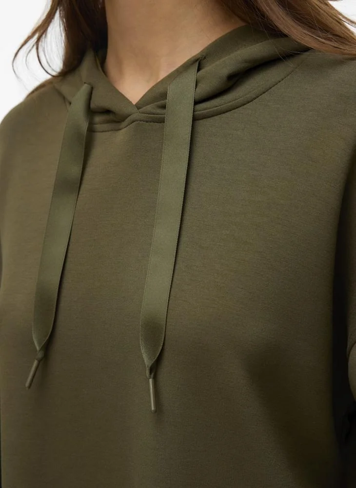 VERO MODA V-Neck Long Sleeve Hoodie