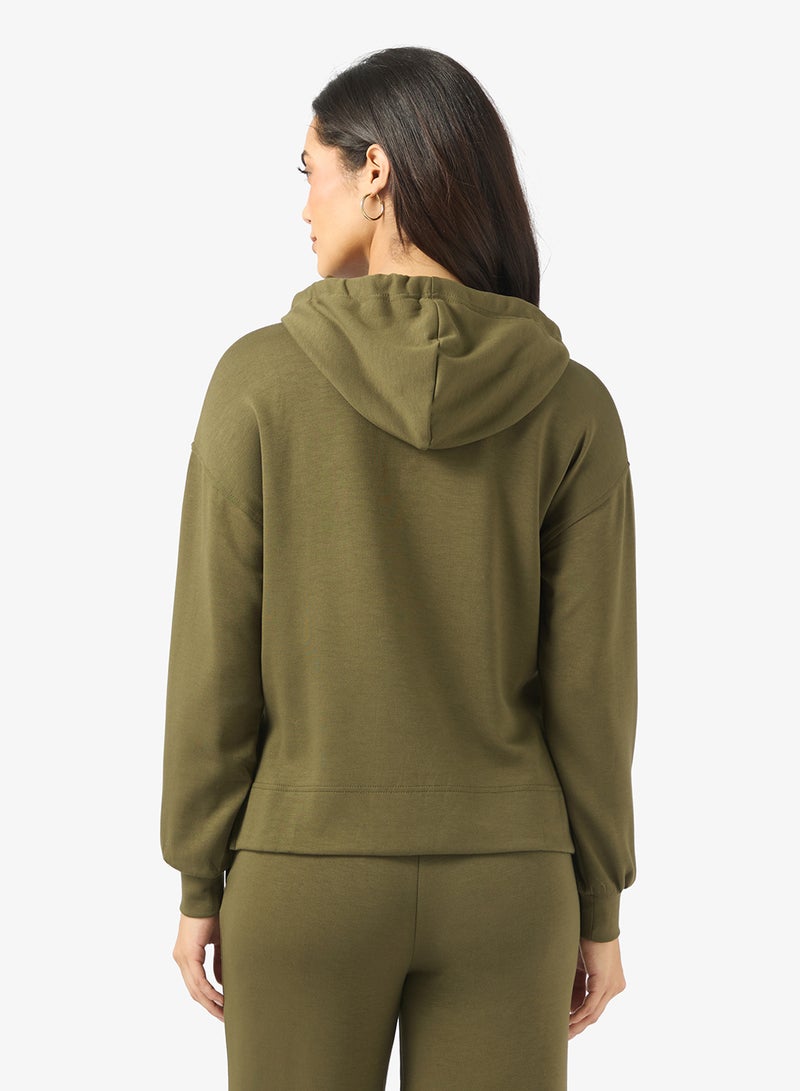 VERO MODA V-Neck Long Sleeve Hoodie - Image 2