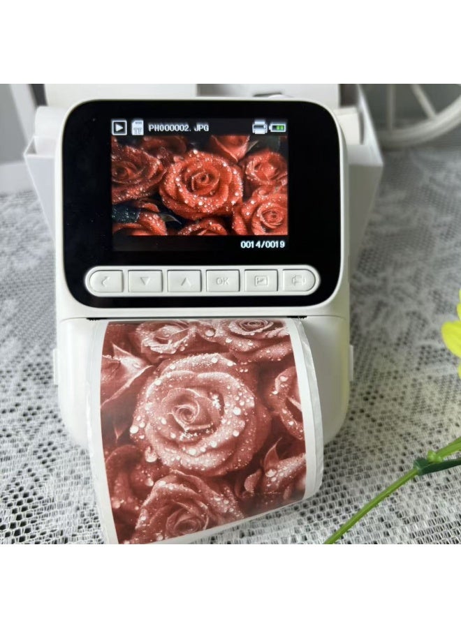 caijin Instant camera, creative children's instant camera, color printing camera, instant printing mini camera, smart and fun children's toy camera (includes 4 rolls of color film) - Image 5