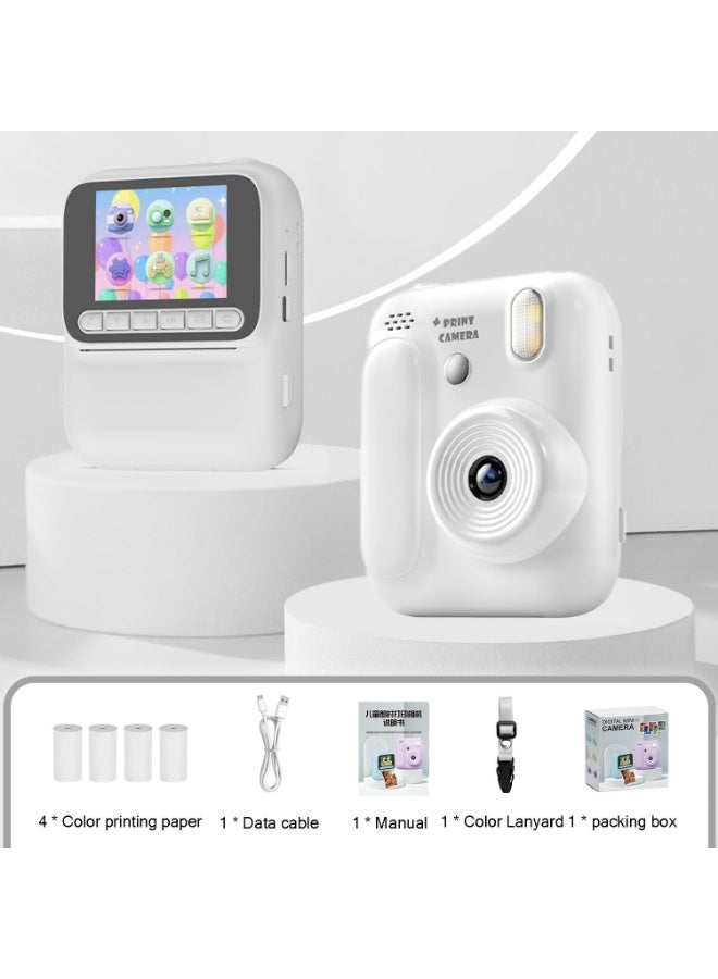 caijin Instant camera, creative children's instant camera, color printing camera, instant printing mini camera, smart and fun children's toy camera (includes 4 rolls of color film) - Image 4