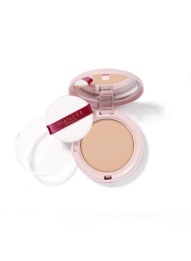 Wander Beauty Wanderlust Powder Foundation Light Mediumblurs And Evens Skin Toneperfects And Hydrates With Hyaluronic Acid Aloehoneysuckle & Vitamin E Lightweight Buildable Coverage 0.31 Oz - Image 1