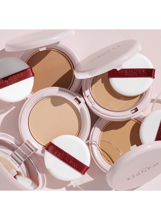 Wander Beauty Wanderlust Powder Foundation Light Mediumblurs And Evens Skin Toneperfects And Hydrates With Hyaluronic Acid Aloehoneysuckle & Vitamin E Lightweight Buildable Coverage 0.31 Oz - Image 3