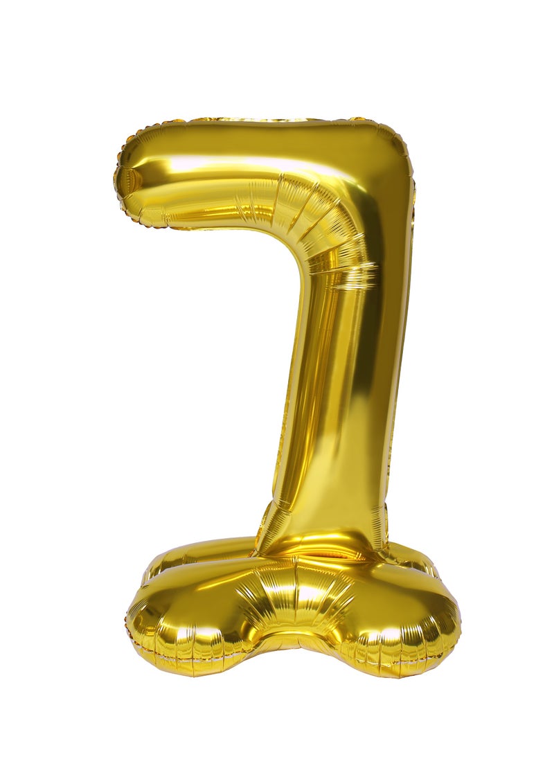 Party Zone Gold Stand Number Balloon 7 40'' 