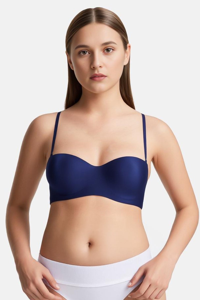 TRIUMPH سوتيان نسائي مبطن مزود بأسلاك، أزرق داكن - Image 1