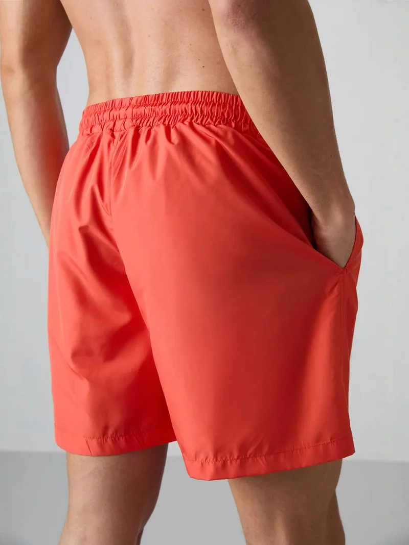 Tommylife Bright Orange TOMMY Men's Pull-On One-Piece Shorts Set for Men | Best Price UAE