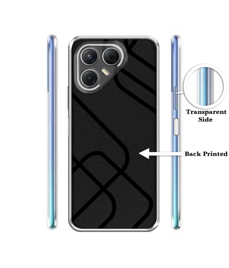 Casotec Zig-Zag Black Line Design Printed Silicon Soft TPU Back Case Cover for Tecno Pova 7 5G - Image 2
