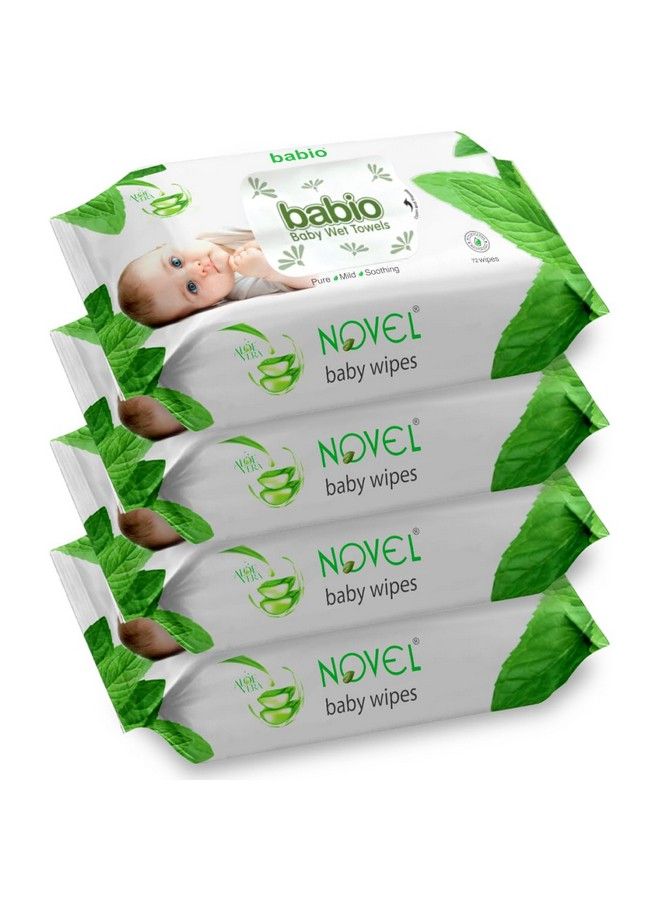 Novel Baby Wet Wipes (Pack Of 4 72 Sheet) - Image 2