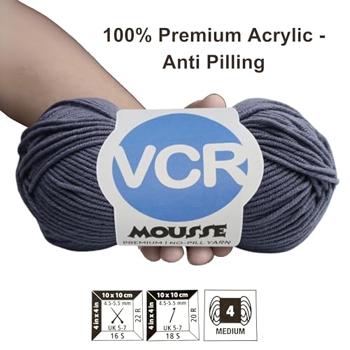 VCR 4ply Navy Blue Yarn, 100 Grams Hank, 190 Meters Length, Acrylic Ball for Crochet and Knitting, Soft Crosia Threads, Pack of 1 Yarn, Suitable for DIY Crafts - Image 3