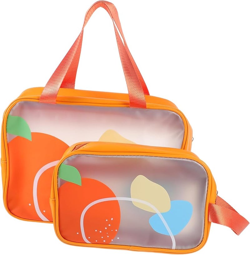 2pcs Hanging Travel Toiletry Bag Portable Cosmetic Organizer For Women Essentials - Image 1