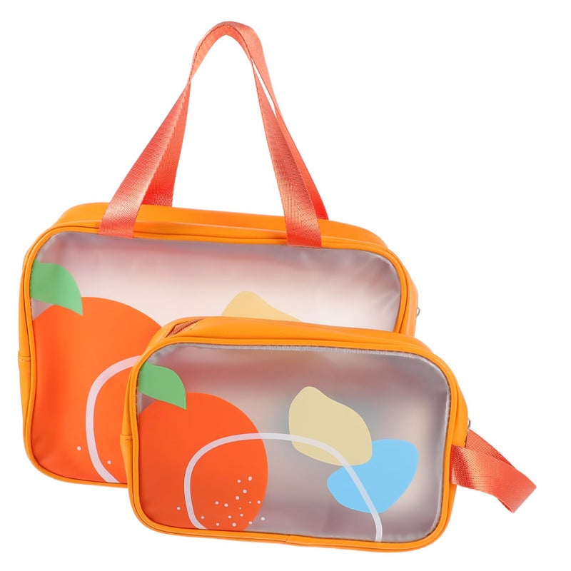 2pcs Hanging Travel Toiletry Bag Portable Cosmetic Organizer For Women Essentials - Image 2
