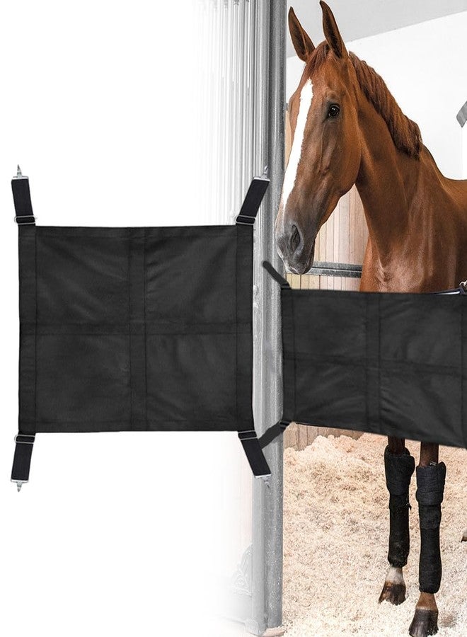 asdmm Horse Stall Guard Barn Protective Fence for Tack Rooms, Horse Trailers, with Adjustable Length Straps, 27" L, 1 Pcs - Image 1