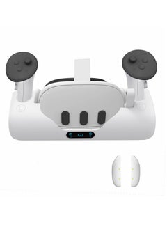 Fast Charging VR Dock for Oculus Quest 3 & Meta Quest 3 - Magnetic Stand with LED Indicator, Compatible with VR Headset & Controller Accessories