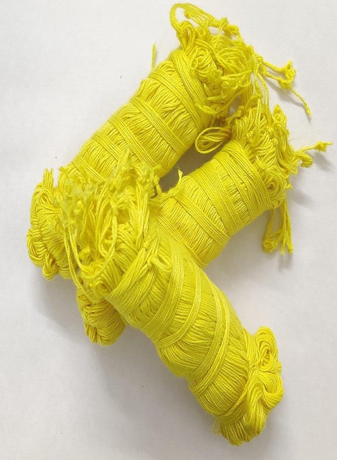 SKYWINS Pooja Yellow Cotton Janeu | Sacred Thread for Puja Made of Pure Cotton Mota Dhaga | 20 Janeu in One Packet (Pack of 01) - Image 1