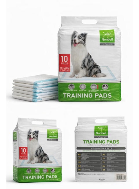 🐶 فوط تدريب كلاب 45×60 سم عدد 10 🐶 امتصاص فائق 🐶 مانعة للتسرب 🐶 سريعة الجفاف 🐶 حماية الأرضيات 🐶 مثالية لتدريب الكلاب .