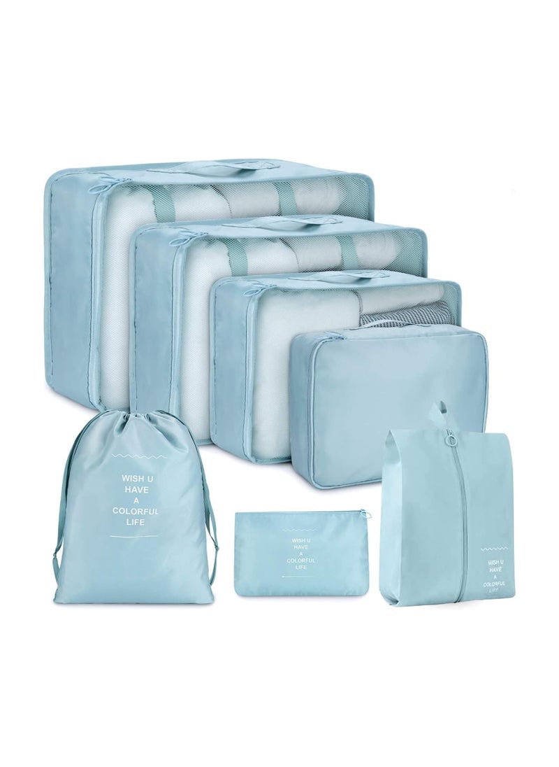 BLOOMING TIME 7 In 1 Waterproof Travel Luggage Bag for Clothes Shoes Storage  - Image 1