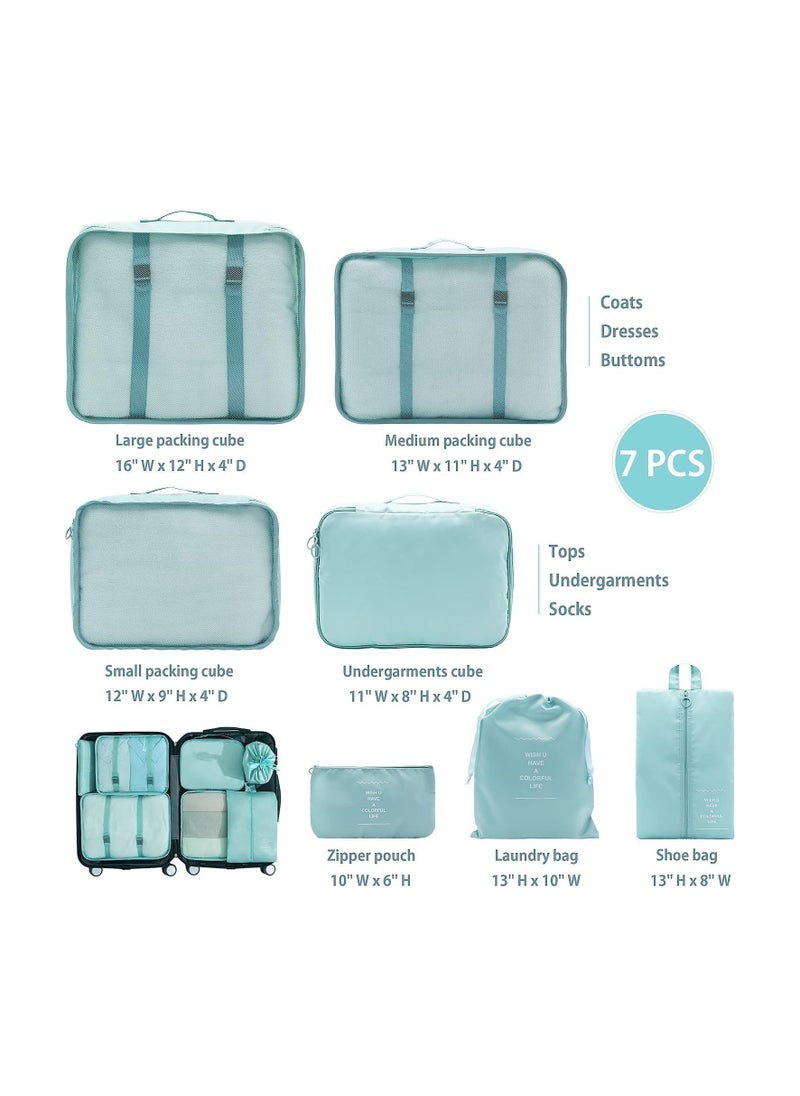 BLOOMING TIME 7 In 1 Waterproof Travel Luggage Bag for Clothes Shoes Storage  - Image 2