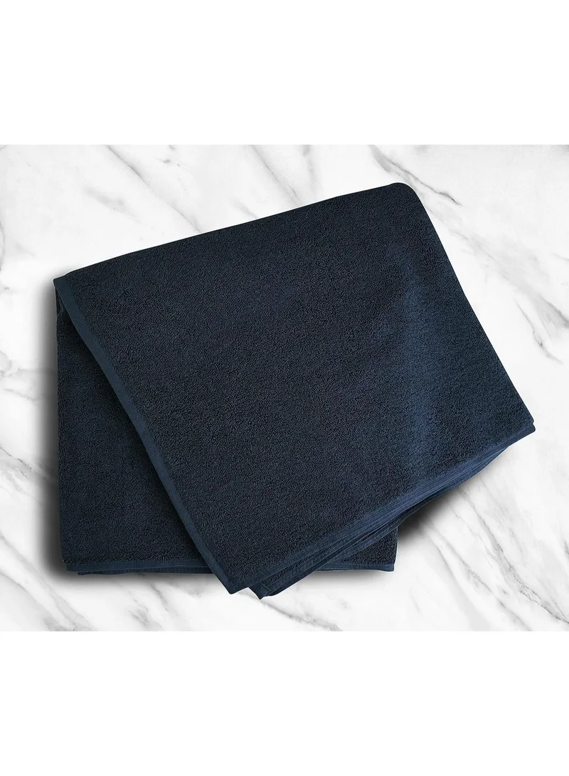 1 تشيس Oversized Bath  Sheets , Soft Absorbent Large Towels Set Of 2  600 GSM 76.2x152.4 CM Navy