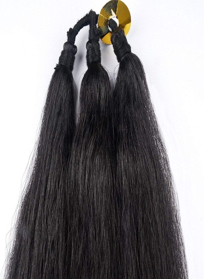 AnNafi® Ponytail Extension Natural Soft Synthetic Nylon | Fashion Straight Wrap Around Thick False Hair Extension Parandi Artificial Choti Hair For Jada Kuchulu Gantalu Set For Women (Black 26 Inches) - Image 5
