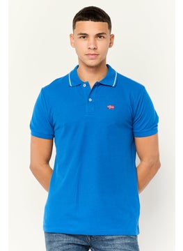 Nordland Men Regular Fit Embroidered Short Sleeves Polo Shirt, Blue  - Image 1