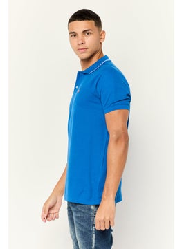 Nordland Men Regular Fit Embroidered Short Sleeves Polo Shirt, Blue  - Image 3