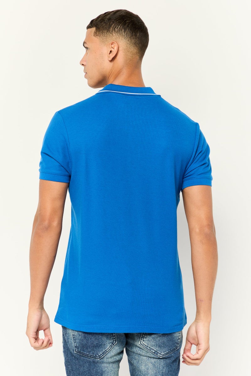 Nordland Men Regular Fit Embroidered Short Sleeves Polo Shirt, Blue - Image 2