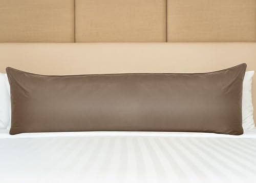 Pillowtex Cotton Body Pillow Cover - Brown 20x72 - Image 5