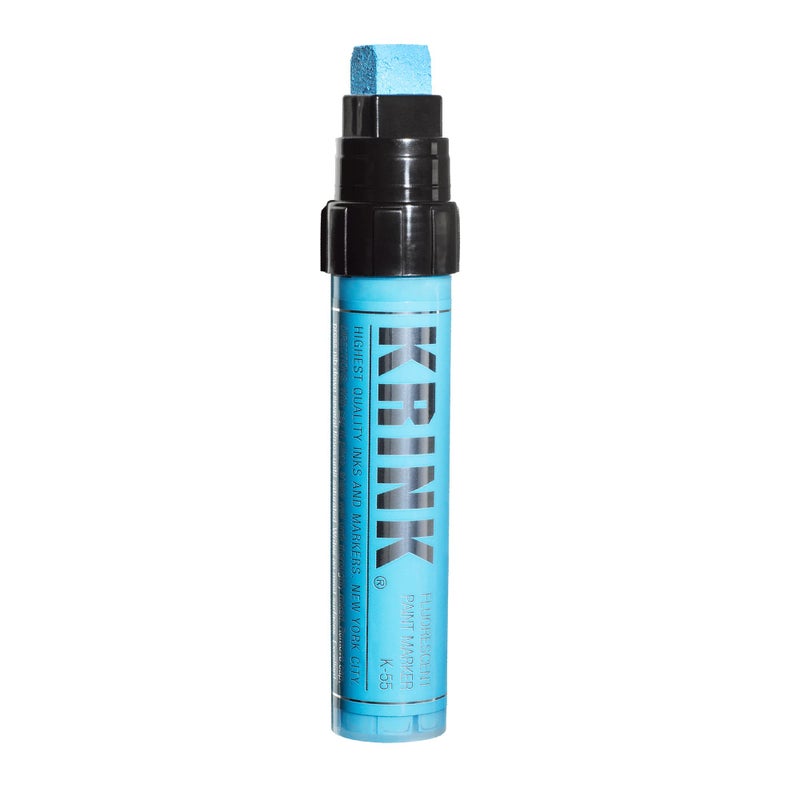 Krink K55 Blue Paint Marker Vibrant and Opaque Fine Art Acrylic Paint Pens for Smooth Surfaces Acrylic Paint Markers for Metal Paper and Painted Surfaces Graffiti Markers for Signs and More