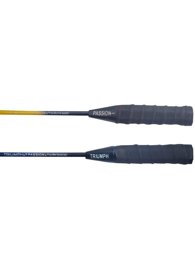 Triumph Passion Badminton Alloy Steel 2 Pcs Racquet Set with 10 Pcs Outbreak Feather Shuttlecock and Full Racket Cover for Adults (Multicolour)() - Image 3