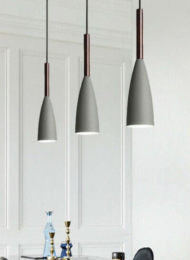 Avior Ceiling Hanging Lights for Dining Table, Living Room Pendant Lamp, Lights for Kitchen Island, Restaurants and Cafe (Pack of 3) (Grey) - Image 2