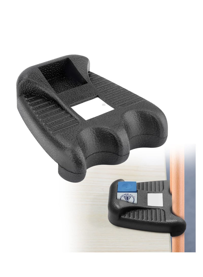 SYOSI Pool Cue Holder, Portable Billiard Cue Rack with Chalk Holder, Non-Slip Pool Cues Stick Holder (2 Holes) - Image 1