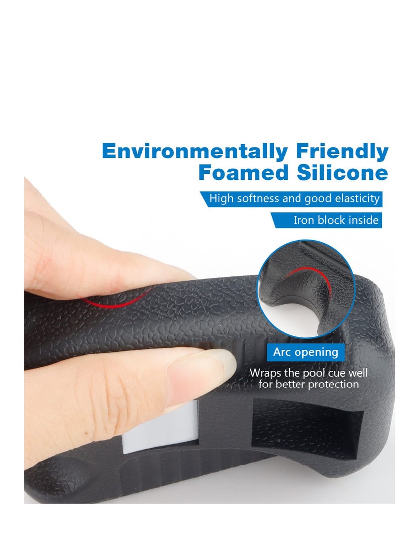 SYOSI Pool Cue Holder, Portable Billiard Cue Rack with Chalk Holder, Non-Slip Pool Cues Stick Holder (2 Holes) - Image 4