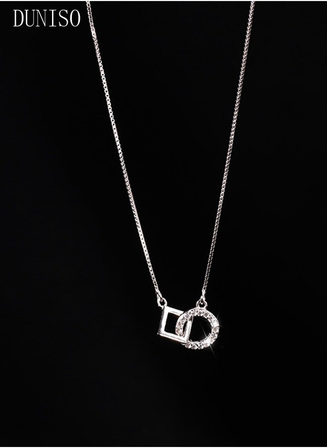 DUNISO Drop-Shaped Pendant Necklace For Women and Girls Trendy Fashion Accessories with a Unique Minimalist Vibe Fashion Jewelry Dress Accessories  - Image 2