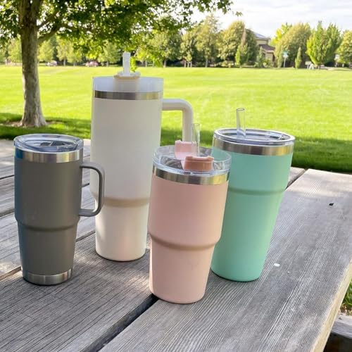 VGHNQ Straw for Stanley Cup 20 14 OZ, Straws Compatible with 20oz 14oz Stanley Cup Accessories, BPA Free Replacement Straws for Stanley Accessories- 6 Reusable Drinking Straws, Clear - Image 4