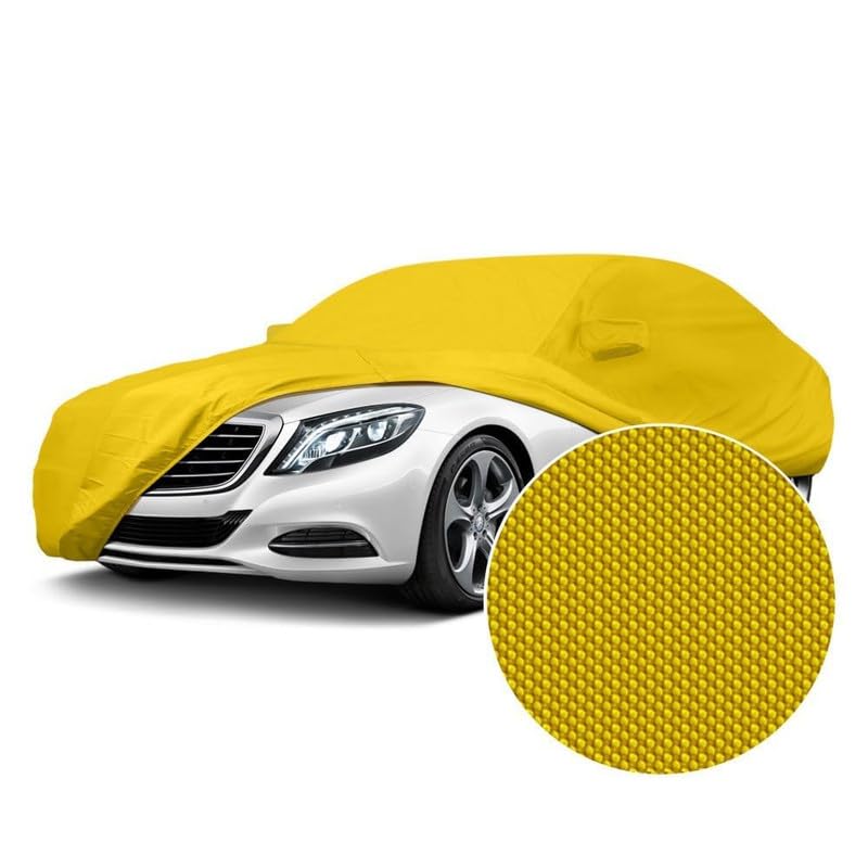 AEGIS A+ Total Protect Car Cover for TATA Punch | Anti Dust, 100% Water Resistant, Custom Fit, Multi-Layered, Elastic Grip, Buckle Hook with Mirror Pocket | (Gold) - Image 1