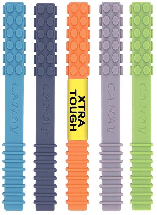 CANAY Xtra Tough Sensory Chew Stick Toys (5 Pack) - Designed for ADHD, Autism, SPD, Oral Motor Stimulation, Special Needs - Extra Tough Sensory Oral Motor Chew Tool (Toughest - Aggressive Chewer) - Image 1