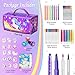 weirtoya 56 PCS Washable Scented Markers Set with Glitter Pencil Case Mermaid Unicorn Arts and Crafts for kids 468 Kids Coloring Drawing Kits for 48 Years Old Girls Birthday Gifts - Image 3