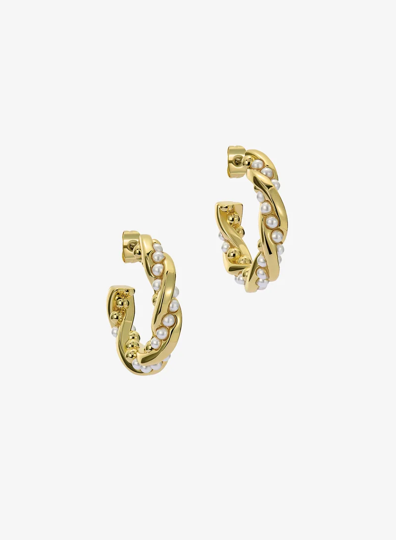 Ted Baker Tiyaa Twisted Pearl Hoop Earrings