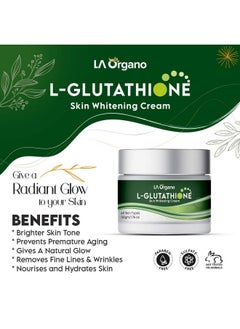 LA Organo L-Glutathione Cream For Skin Whitening, Reduces Dark Spots And Skin Ageing With Vitamin C, 50Gm  - Image 3