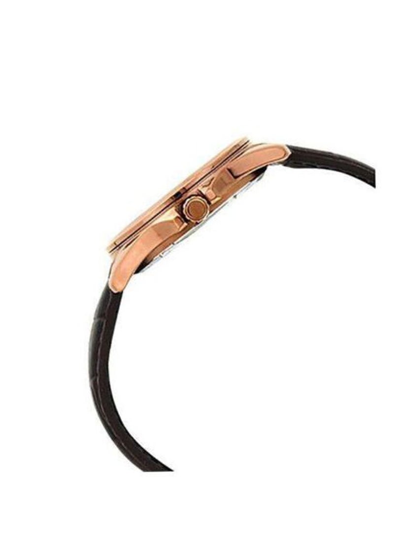 CASIO Men’s Analog Quartz Brown Leather Band Watch MTP-1384L-7AVEF - 41mm - Brown - Image 3