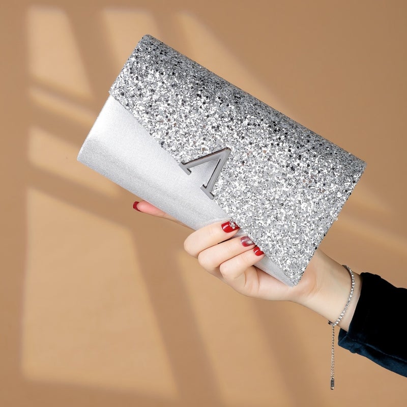 New Sequins Pu Clutch Bag Women All-Match Fashion Evening Bag Prom Party Women'S Bag - Image 3