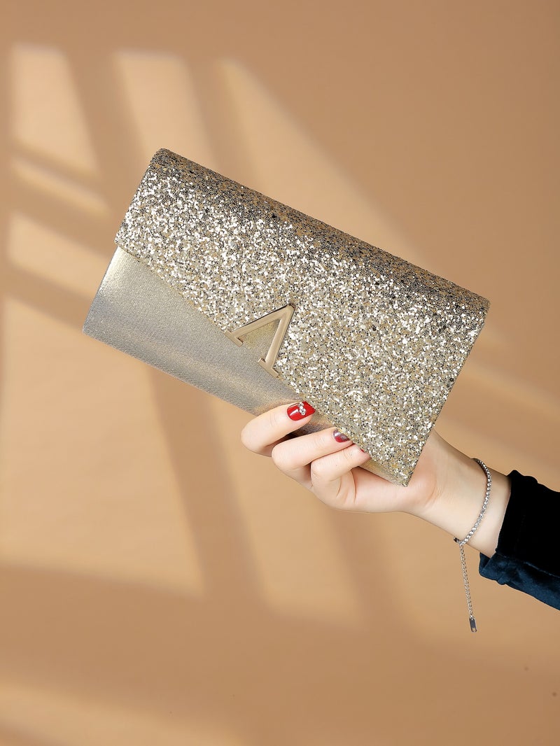 New Sequins Pu Clutch Bag Women All-Match Fashion Evening Bag Prom Party Women'S Bag - Image 1