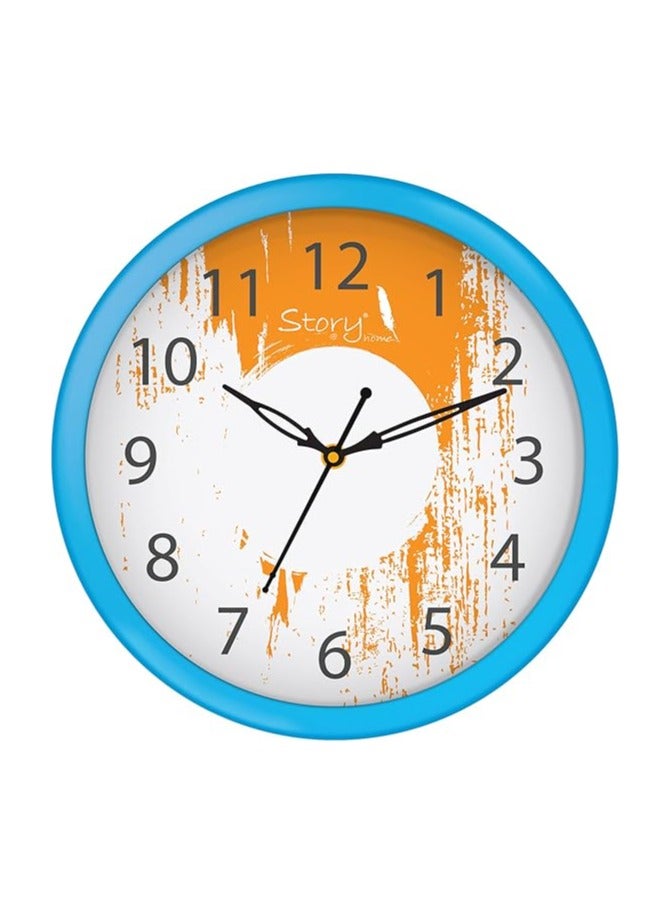 Story at Home Story At Home Plastic Round Wall Clock, Light Blue, 25 cm X 25 cm X 4 cm  - Image 1