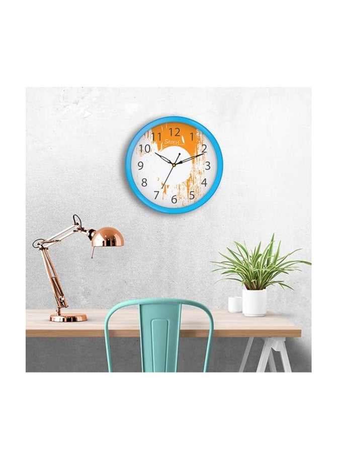 Story at Home Story At Home Plastic Round Wall Clock, Light Blue, 25 cm X 25 cm X 4 cm  - Image 2