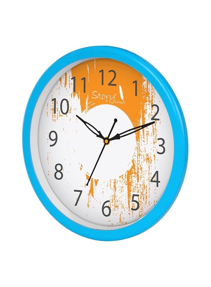 Story at Home Story At Home Plastic Round Wall Clock, Light Blue, 25 cm X 25 cm X 4 cm  - Image 3