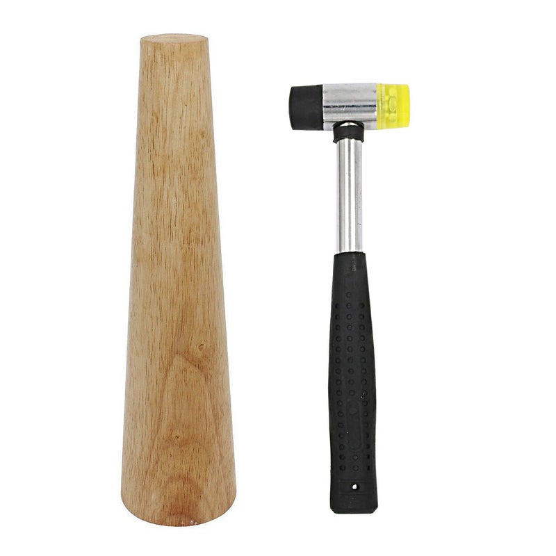 HEYMOUS Wood Bracelet Mandrel Round Plastic Wrist Sizer with Jewelers Hammer Rubber Mallet Bangle Shaper Tool Jewelry Making Tools Repair Kit - Image 4