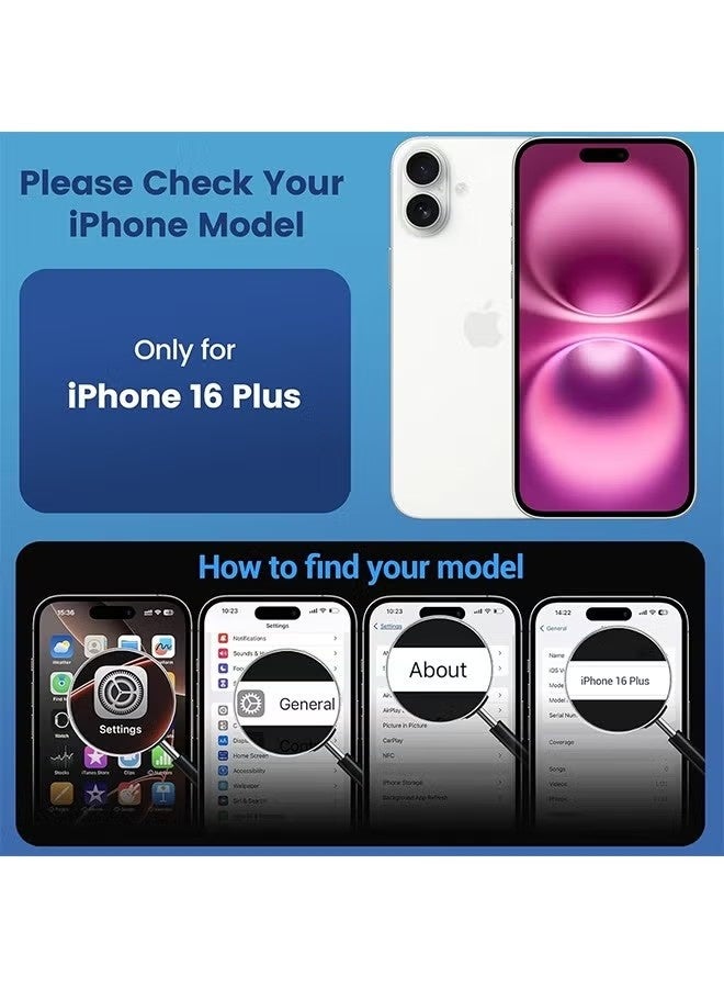 جراب حماية مغناطيسي لهاتف iPhone 16 Plus، مادة سيليكون رقيقة للغاية، مقاوم للصدمات، مقاوم للخدش، مقاوم للماء، شفاف - شفاف للغاية. - Image 2